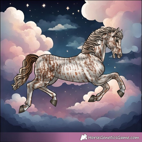 Horse Color:Chestnut  and Buckskin Roan Pearl 