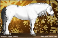 Horse Color:White Spotted Black Frame 