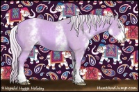 Horse Color:Watercolor White Spotted Gold Cream Champagne Sabino 