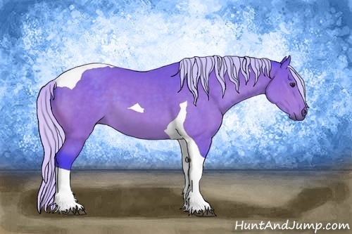 Horse Color: Watercolor Silver Brown Tobiano 