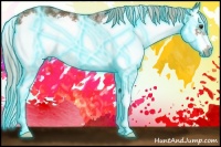Horse Color:Thunderstruck White Spotted Chocolate Palomino Splash Frame 