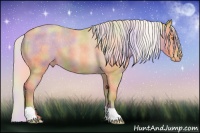 Horse Color:Nacre Silver Amber Champagne Tobiano Varnish Rabicano