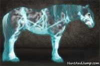 Horse Color:Thunderstruck White Spotted Blue Roan Splash Frame Varnish 