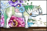 Horse Color:Watercolor White Spotted Grullo Ice Splash 