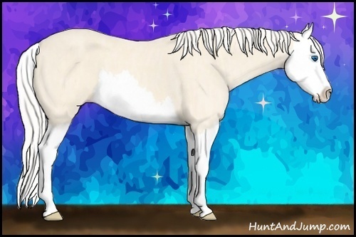 Horse Color: Cremello Splash  Brindle