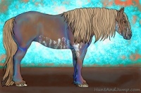 Horse Color:Chestnut Splash  Brindle