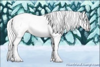 Horse Color:Gray Cremello Splash  Brindle