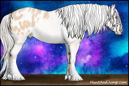 Horse Color: Silver Sable Champagne Dun Splash Frame Varnish 