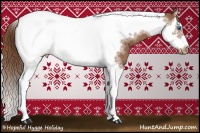 Horse Color:Chestnut Splash Tobiano Frame Blanket 
