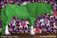 Horse Color:Watercolor Black Rabicano 