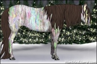Horse Color:Liver Red Ice Roan Rabicano 