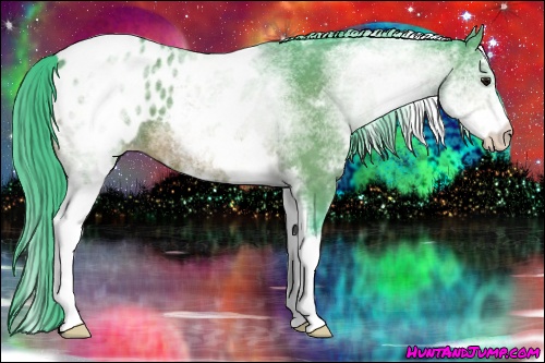 Horse Color: Watercolor White Spotted Bay Blanket 