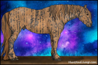 Horse Color:Brown Chinchilla Rabicano Brindle