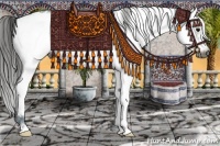 Horse Color:Gray White Spotted Black Ice Splash Frame Blanket 