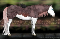 Horse Color:Watercolor Liver Chestnut Ice Splash 