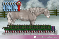 Horse Color:White Spotted Silver Black Ice Tobiano 