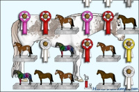 Horse Color:White Spotted Silver Black Ice Splash Tobiano 