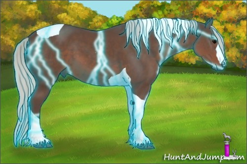 Horse Color: Thunderstruck Silver Black Tobiano 