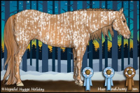 Horse Color:Liver Red Roan Near Leopard  Brindle