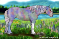 Horse Color:Nacre Watercolor Silver Brown Tobiano 