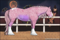 Horse Color:Watercolor Liver Chestnut Ice Splash Tobiano Rabicano 