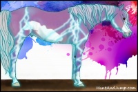 Horse Color:Thunderstruck Watercolor Silver Brown Frame 