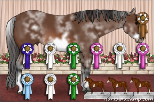 Horse Color: White Spotted Bay Frame 