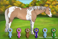 Horse Color:Silver Bay Dun Splash Tobiano 