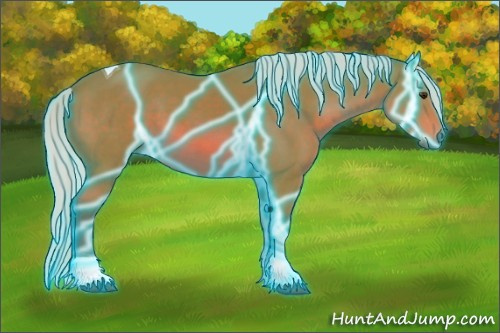 Horse Color: Thunderstruck Watercolor Silver Bay Sabino Tobiano 