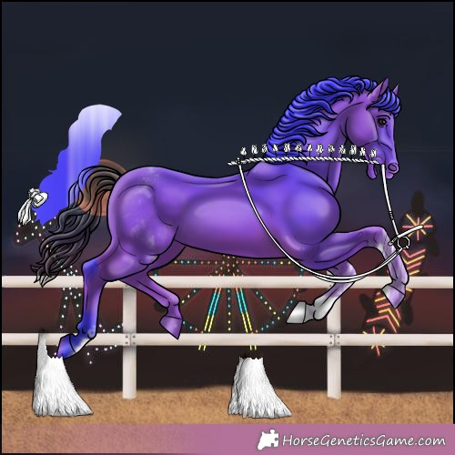 Horse Color: Watercolor White Spotted Bay 