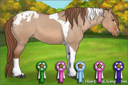 Horse Color: Red Dun Tobiano Varnish 
