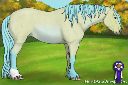 Horse Color: Watercolor Bay Roan 