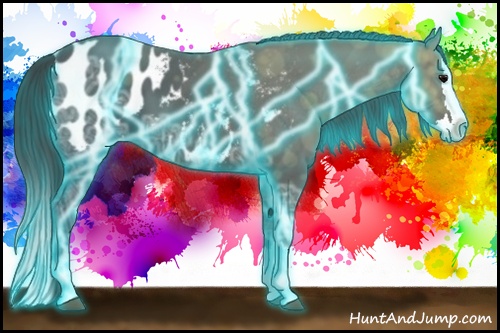 Horse Color: Thunderstruck Black Ice Sabino Splash Blanket 