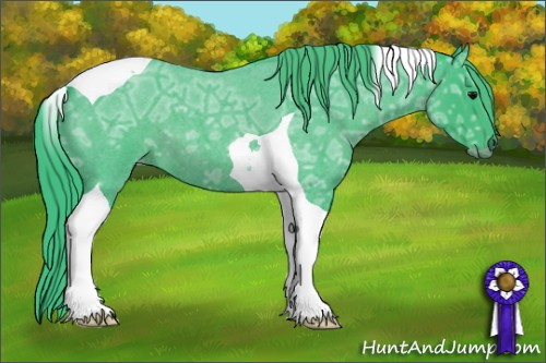 Horse Color: Watercolor Brown Ice Roan Tobiano 