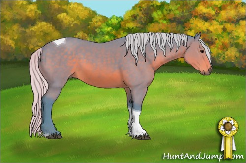Horse Color: Watercolor Silver Brown Tobiano 