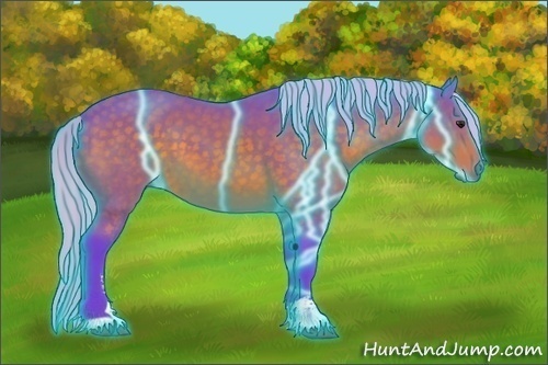 Horse Color: Thunderstruck Watercolor Silver Bay Sabino 