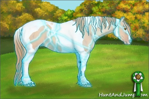 Horse Color: Thunderstruck Gold Champagne Dun Tobiano 