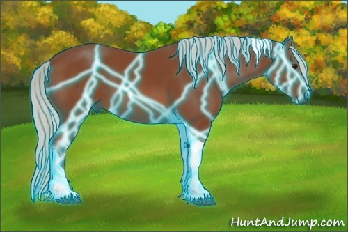 Horse Color: Thunderstruck Silver Bay Tobiano 