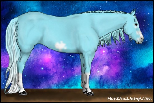 Horse Color: Watercolor Brown Splash Frame 