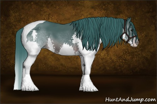Horse Color: Watercolor Brown Splash Tobiano 