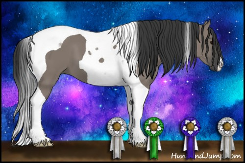 Horse Color: Grullo Tobiano 