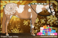 Horse Color:Cremello Sabino Frame Brindle