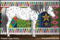 Horse Color:White Spotted Blue Roan Splash Frame Near Leopard 