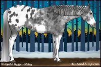 Horse Color:White Spotted Blue Roan Splash Frame Blanket 