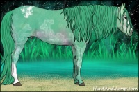 Horse Color:Gray Watercolor Brown Ice Blanket 