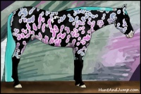 Horse Color:Watercolor Brown Splash Near Leopard 