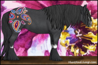 Horse Color:Blue Roan Splash Frame Rabicano