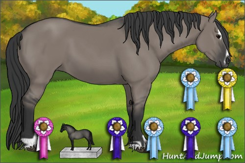 Horse Color: Grullo Sabino 