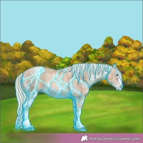Horse Color:Thunderstruck Chocolate Palomino Ice Pearl Splash 