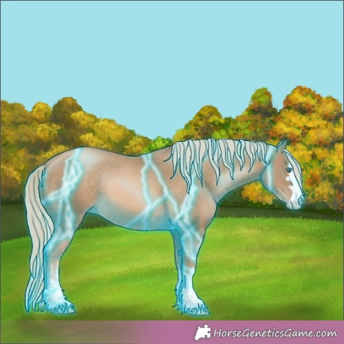 Horse Color:Thunderstruck Chocolate Palomino Pearl Rabicano 